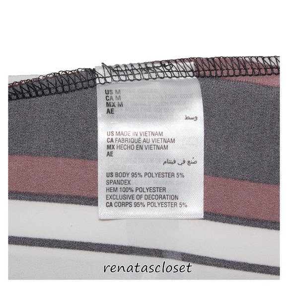 Alfani Women's Striped Overlay Blouse NWT - Picture 9 of 11